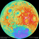 Moon elevation map